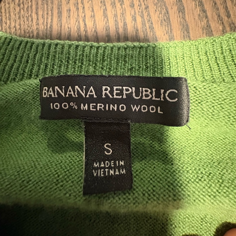 Banana Republic Green Merino Wool Sweater